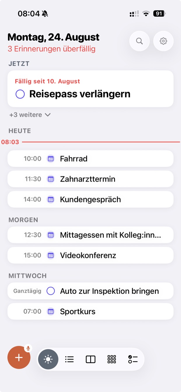 Dashboard-Ansicht